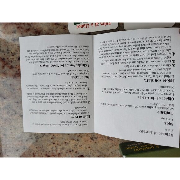 T-rex Rules! Card game basically 'Go Fish' with Dinosaurs, kids, matching cards - Picture 6 of 9